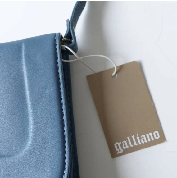 ジョン・ガリアーノ ブルーレザーバッグ バゲット - Etsy 日本