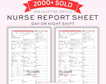 ICU Nurse Report Sheet, Cardiac Assessment, SBAR Template (Digital Download)
