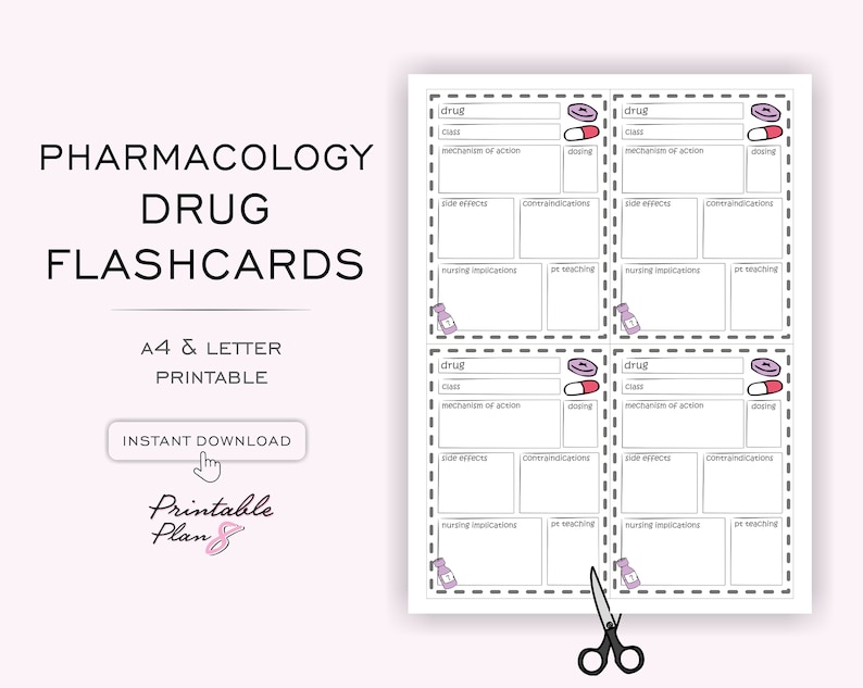 Pharmacology Drug Cards Template Study Notes Nursing Student Nursing Pharmacology Drug Cards Template Study Notes Nursing Student Nursing