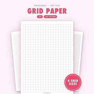 Grid Paper Templates, A4 and Letter Sizes