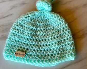 Crocheted Knotted Beanie