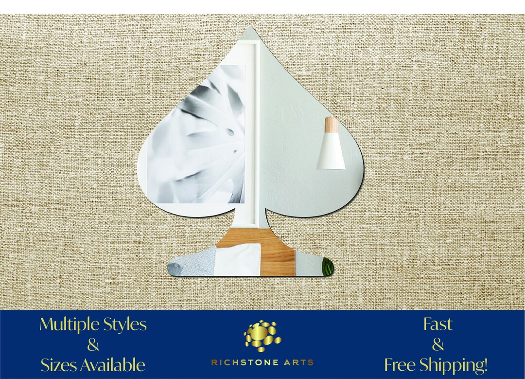 Decoration Spade Shaped Acrylic Mirror Many Shapes Available Etsy