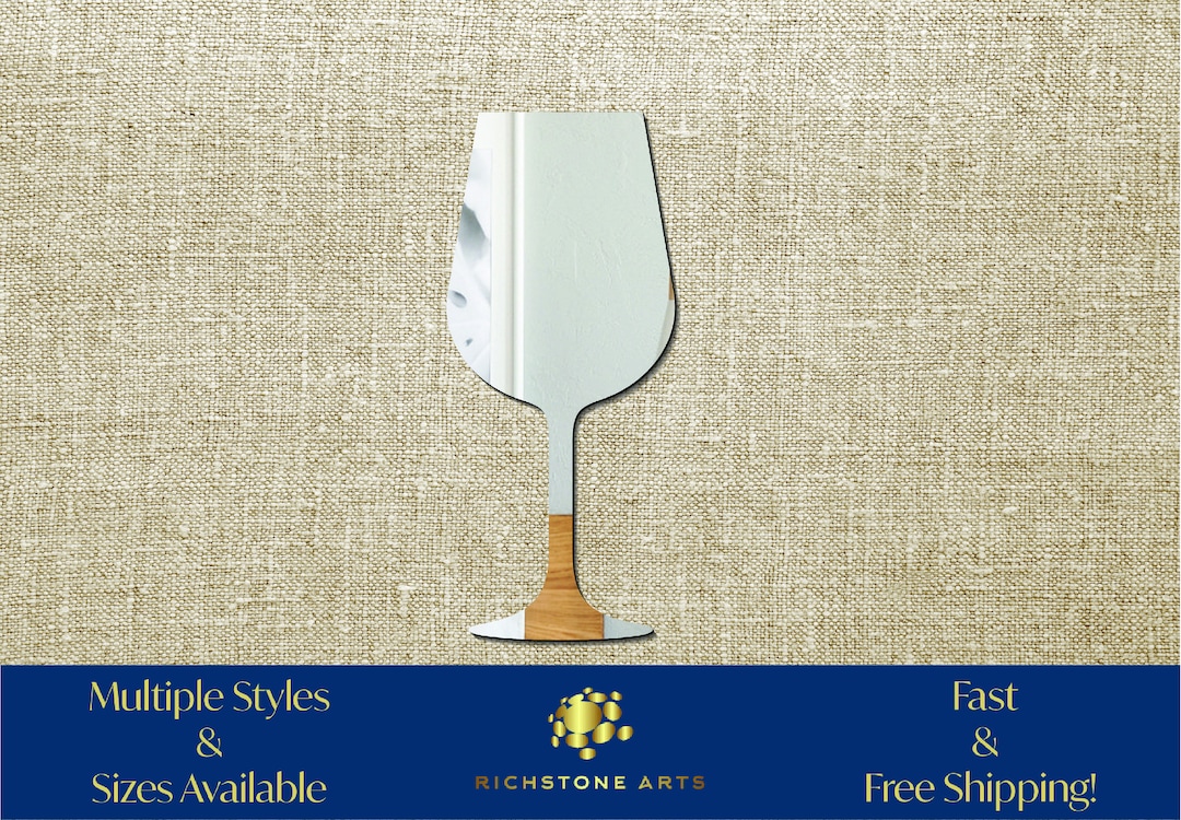 Decorative Wine Glass Shaped Acrylic Mirror Many Shapes Etsy