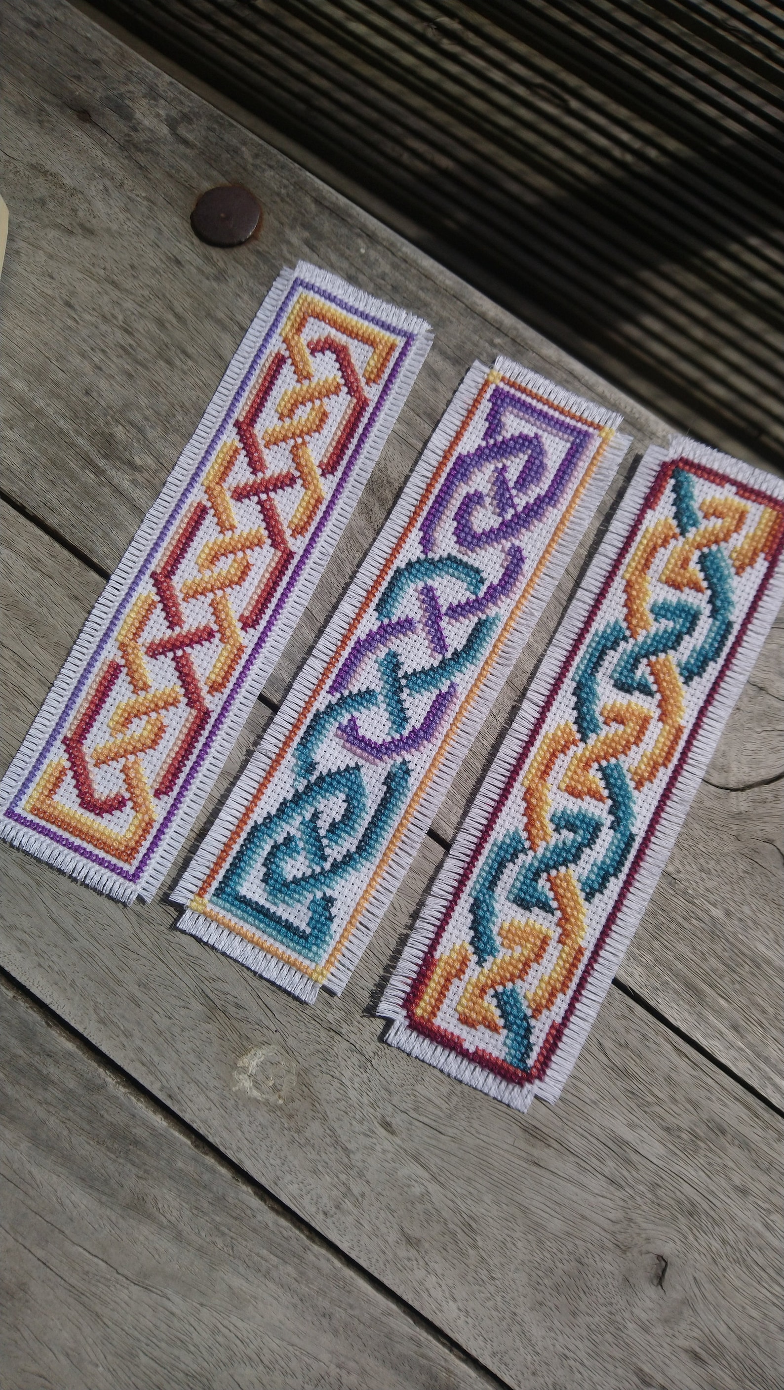 Handmade Celtic Cross Stitch Bookmark Finished Cross Stitch Etsy UK