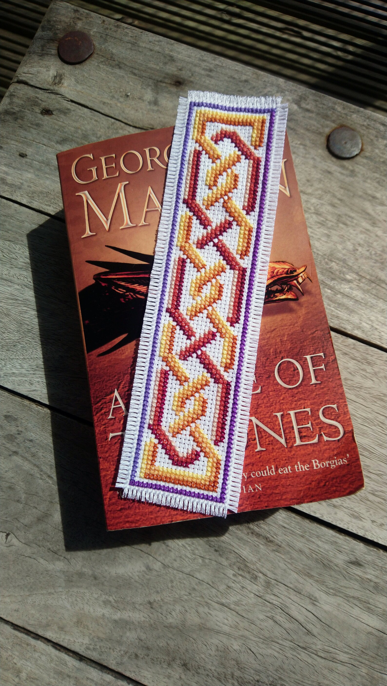 Handmade Celtic Cross Stitch Bookmark Finished Cross Stitch Etsy UK