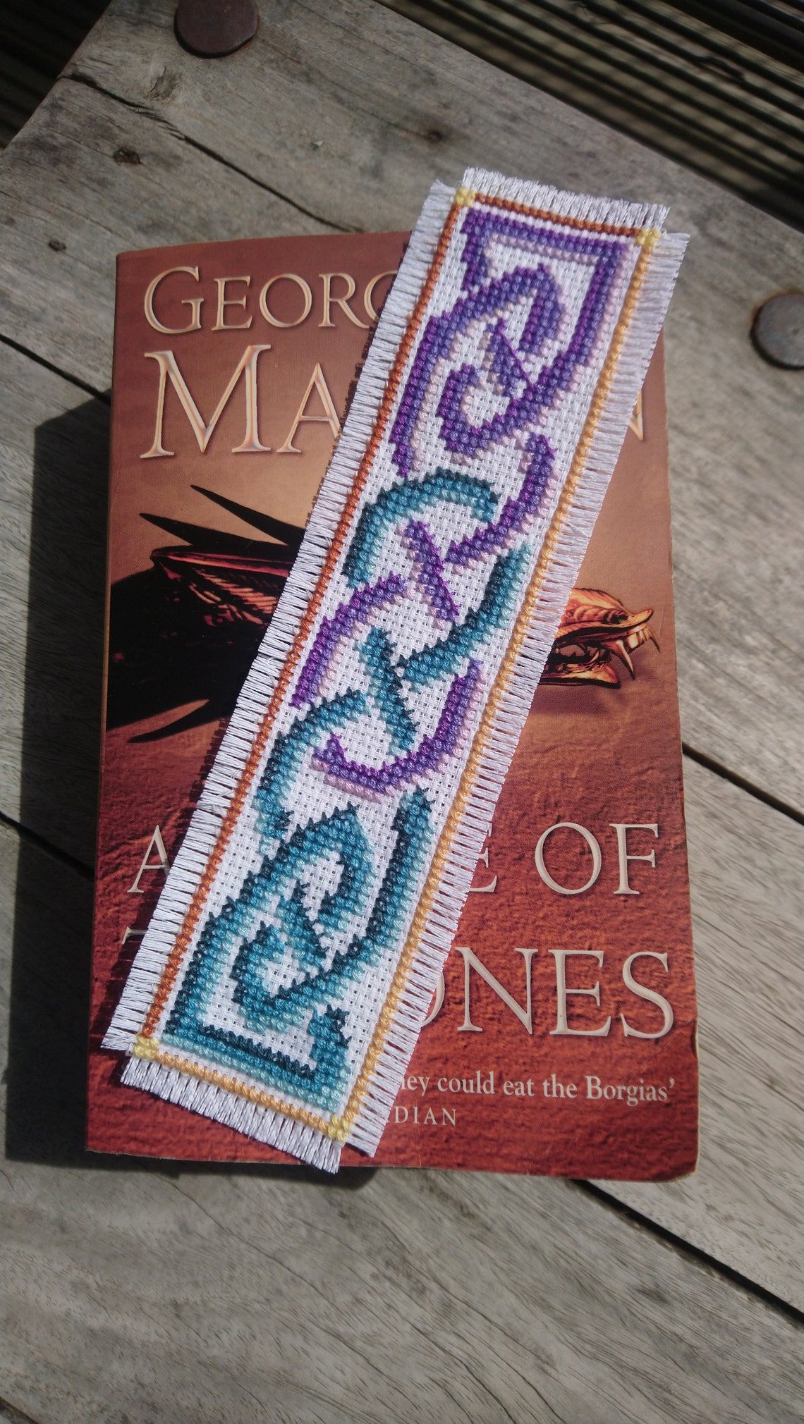 Handmade Celtic Cross Stitch Bookmark Finished Cross Stitch Etsy UK