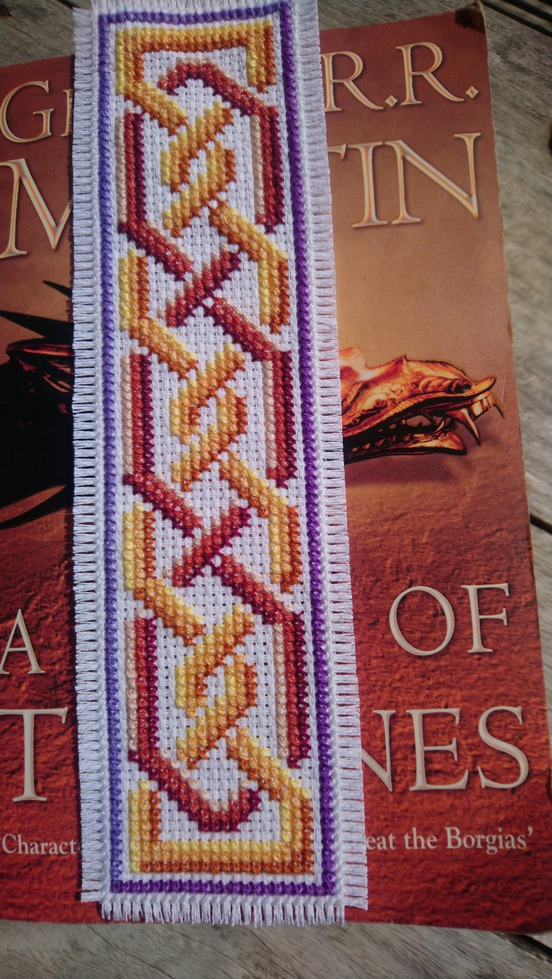 Handmade Celtic Cross Stitch Bookmark Finished Cross Stitch Etsy UK