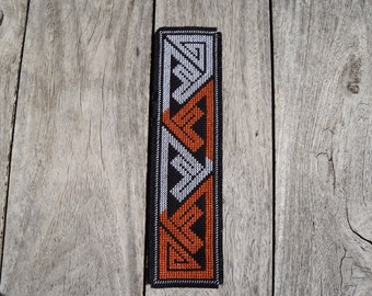 Handmade bookmark, Cross stitch Celtic bookmark, bookmark, Finished cross stitch bookmark
