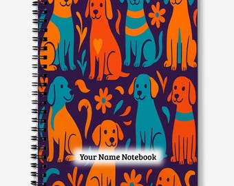 Personalized Dog Lover Notebook: Playful Pup Design, Lined or Dot Grid