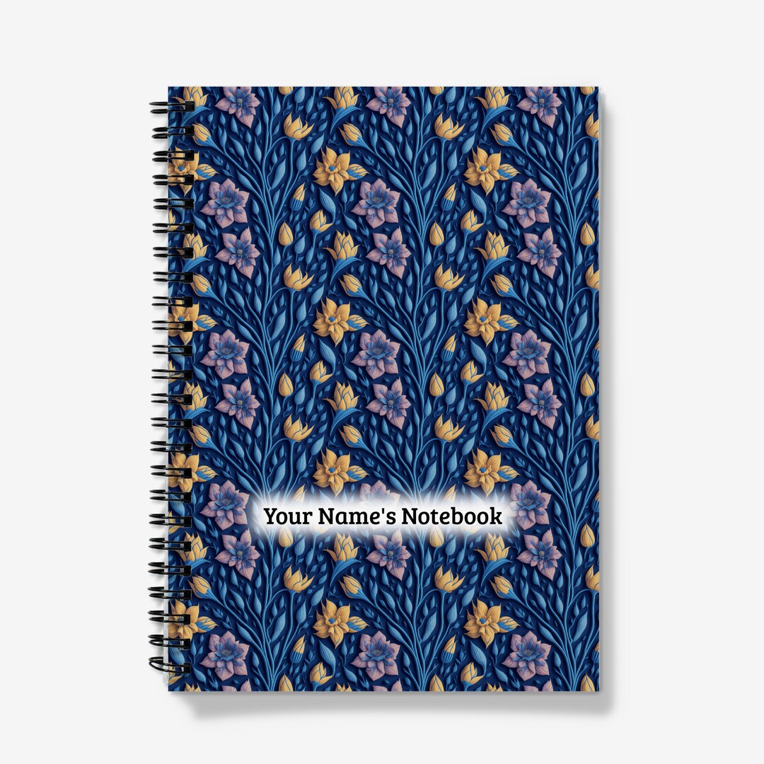 Personalised A4 / A5 Spiral Bound Notebook, Lined or Dot Grid Paper 120 ...
