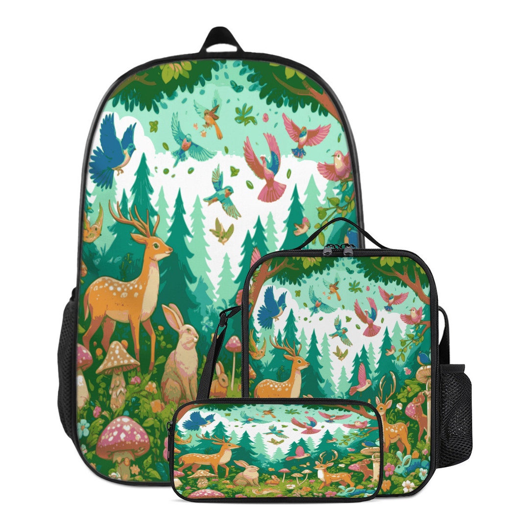 Whimsy Woodland Adventure Kit: Backpack Insulated Lunch Bag Pencil Case ...