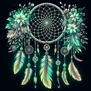 Láminas que brillan en la oscuridad: Oasis iluminado por la luna / Carta astrológica / Bosque místico / Ondas celestiales / Atrapasueños bohemio / Juego de arte mural / Luminoso