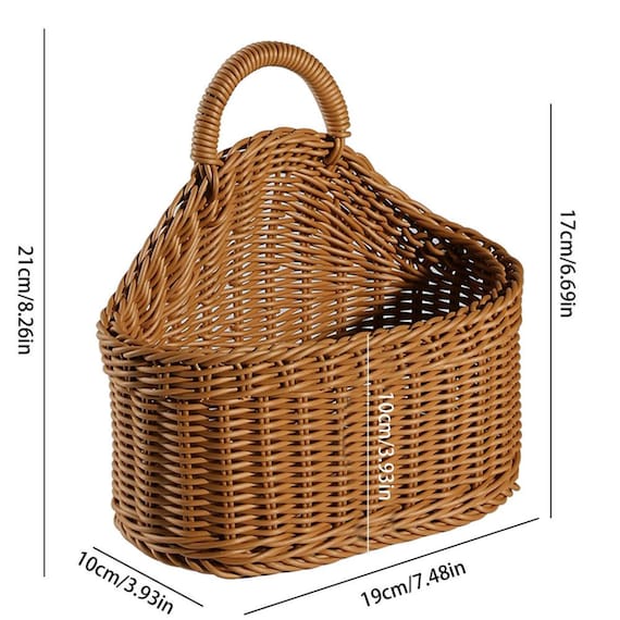 Orange and White Cross Design Basket, Handmade Baskets