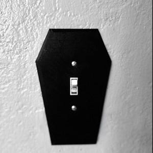 Coffin light switch cover | Goth home decor | Spooky home decor | Halloween decor | Gothic room decor