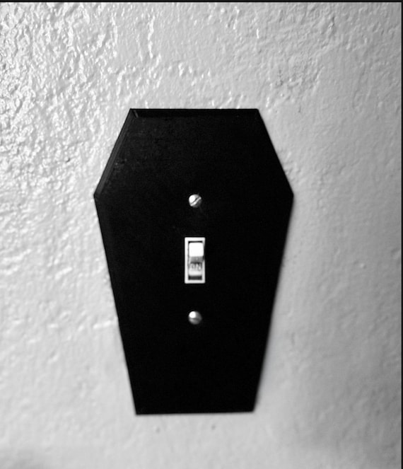 Coffin Light Switch Cover, Goth Spooky Home Decor, Hanunted house coffin switch