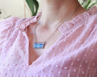 Portugal Tile Necklace, Small Pendant, Portuguese Jewelry, Lisbon Souvenir, Couple Gifts, Christmas Gift for Her