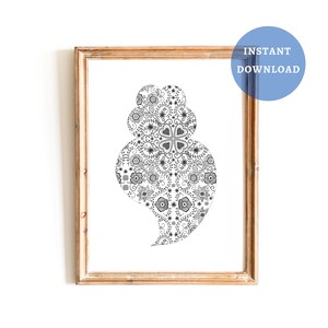 Portuguese Viana Heart, botanical print, flower illustration, wall art, digital download poster