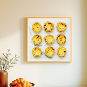 Pastel de Nata Photo, Portuguese Custard Tart Poster, Lisbon Cake, Egg Tart Print, Portugal Wall Art, Kitchen Decor, No Frame
