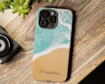Ocean Tough Phone Case, Bride Phone Case, Beach iphone Custom Cover, Girl Phone Case, Preppy Aesthetic, Samsung Galaxy, Google Pixel