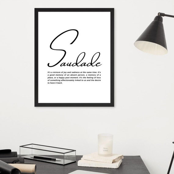 Saudade - Portuguese Word Definition Pin for Sale by Everyday Inspiration