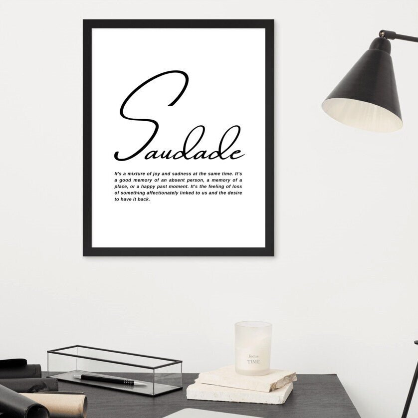 Saudade - Portuguese Word Definition | Greeting Card