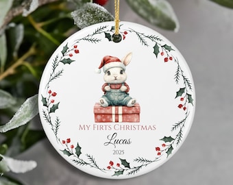 Baby's First Christmas Ornament, Baby Girl Newborn Gift, Decoration for Nursery, Keepsake Ornament, Christmas Tree Holiday Decor