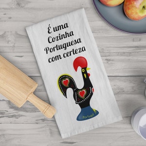 Portugal Rooster Tea Towel Portugal Dish Towels Cotton Portuguese Souvenir Housewarming Gift Kitchen Home decor Portuguese Chef Gift