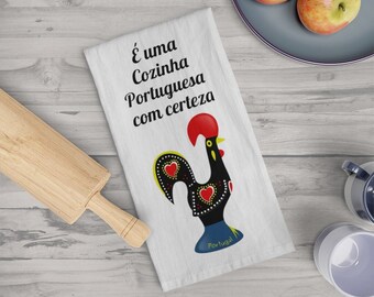 Portugal Rooster Tea Towel Portugal Dish Towels Cotton Portuguese Souvenir Housewarming Gift Kitchen Home decor Portuguese Chef Gift