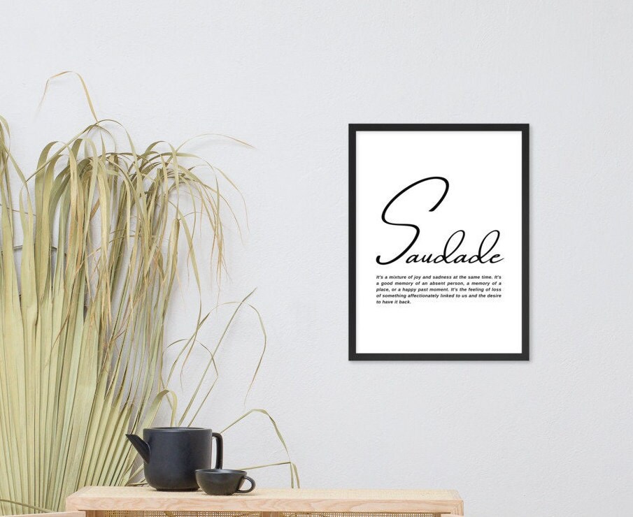 Saudade Definition Wall Art Printable Wall Decor (Instant Download) 