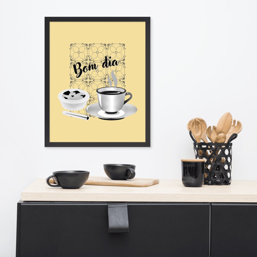 Bom dia Portugal print Pastel de nata et affiche de café - Etsy France Bom dia Portugal print Pastel de nata et affiche de café - Etsy France