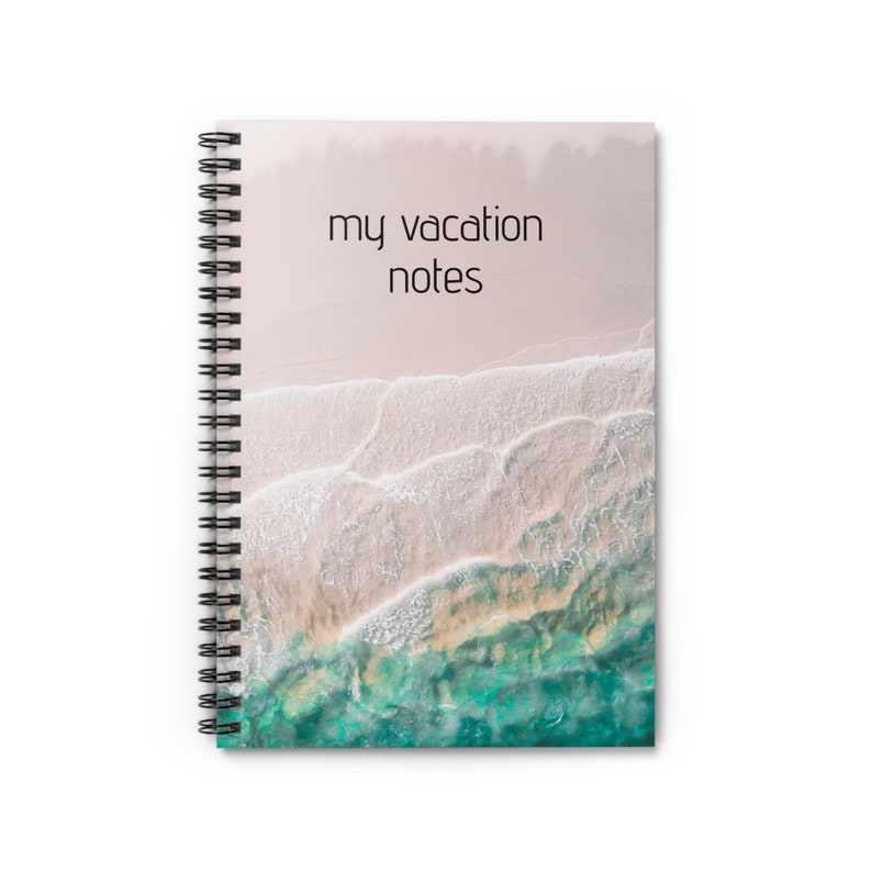 Diario de vacaciones Ocean Waves Notebook Personalizado Beach Travel Journal Memoria Planificador de viajes personalizado Diario de vacaciones personal Regalo de aniversario imagen 4