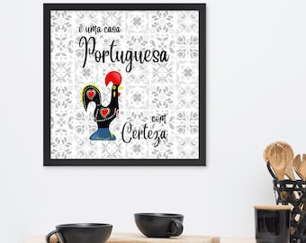 Portuguese Rooster Poster, Portugal Tile Wall Art, Home Decor, Housewarming Gift, Physical Prints, No Frame Included