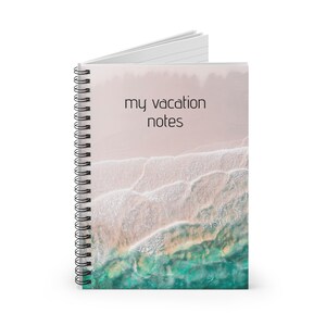 Diario de vacaciones Ocean Waves Notebook Personalizado Beach Travel Journal Memoria Planificador de viajes personalizado Diario de vacaciones personal Regalo de aniversario imagen 3