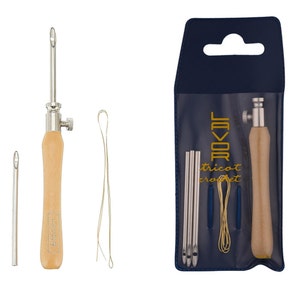 Punch needle kit Punchneedle Embroidery 3 different needle sizes 2.5mm  3.5mm 5mm starter kit