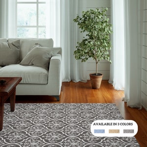 Retro Floral Arab Mosaic Tile Rug Vintage Mediterranean Tile Design ...