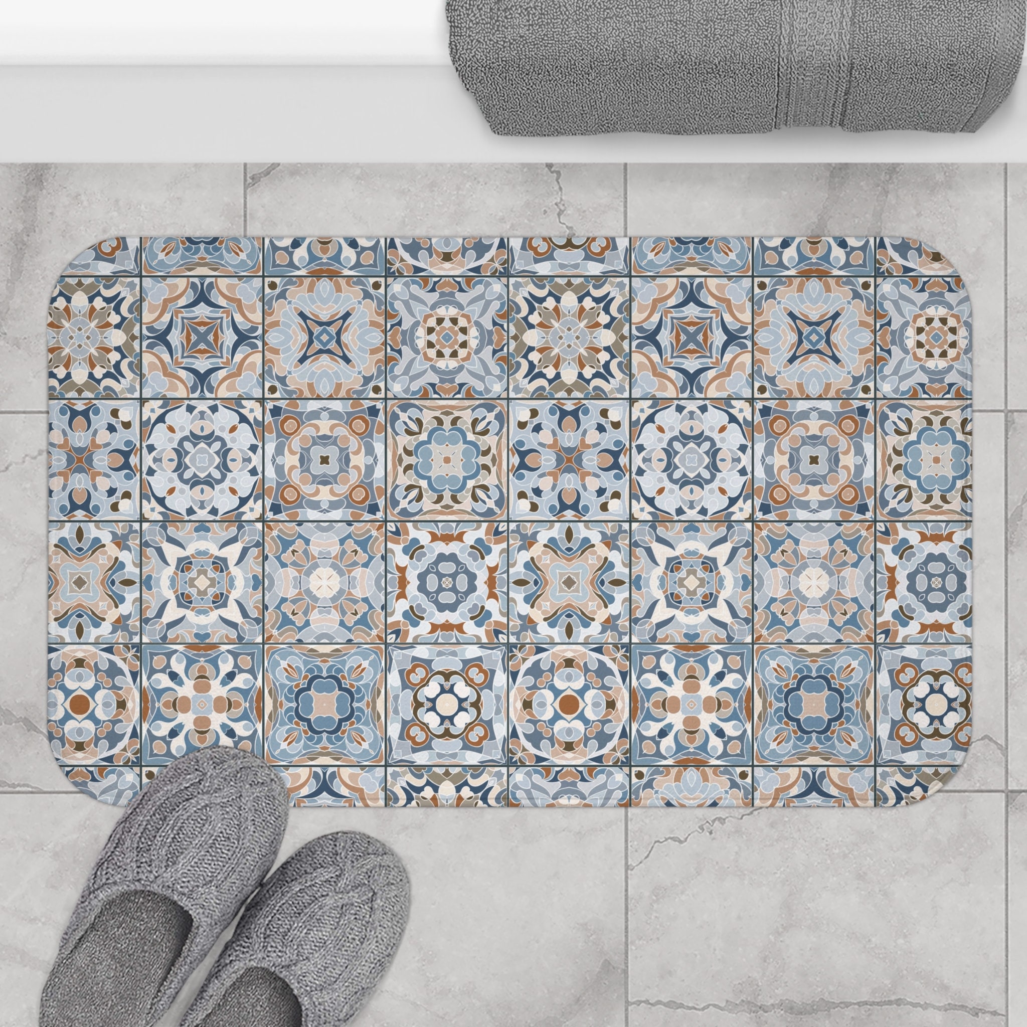 Geometric Bath Mat - Etsy