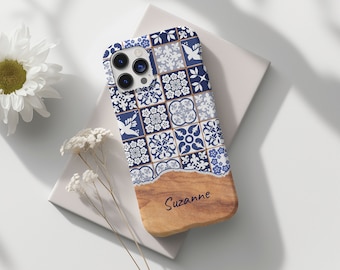 Custom Phone Case, Portuguese Tile, Mediterranean Style, Tough Cases, Protective Cover, Stylish Mobile