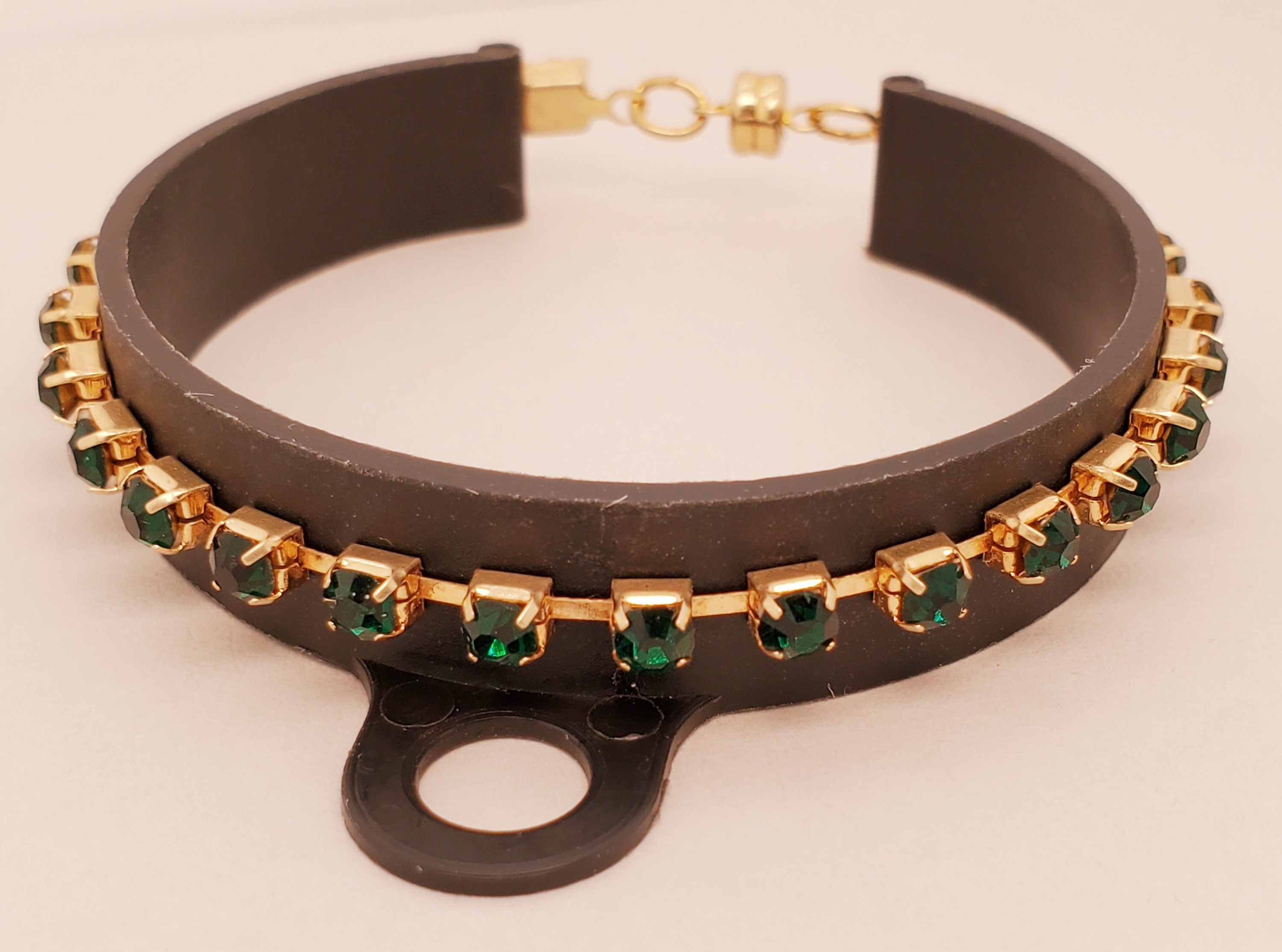 Emerald Green Crystal Bracelet of 3mm crystals in gold tone | Etsy