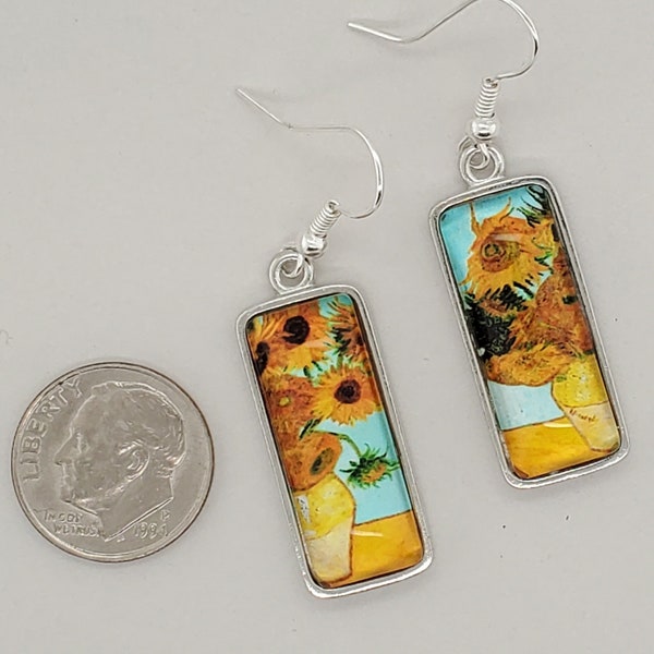 Sunflower Earrings Etsy