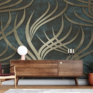 Elegante carta da parati con texture geometrica/murale stacca e incolla con motivo dal design moderno