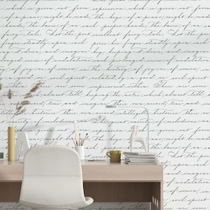 Fondo de pantalla de texto de escritura Peel and Stick Wallpaper Caligrafía dibujada a mano Etiqueta de pared extraíble
