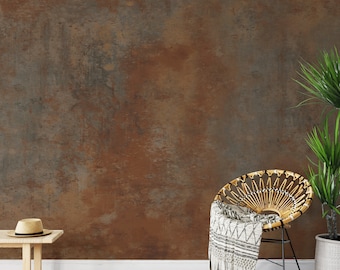 Rustic Industrial Metal Wallpaper Mural - Textured Peel and Stick Wallpaper-C477