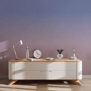 Ombre Wallpaper: Farbschattierte blaue und rosa Tapete für Wände, selbstklebendes & temporäres entfernbares Wandbild von 29 Wallart