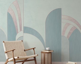 Geometric Wallpaper Mural: Modern Minimalist Peel and Stick Wallpaper Art-C226