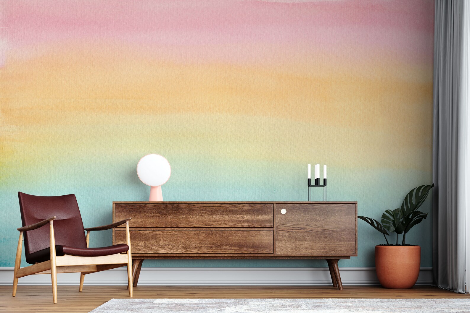 Peel and Stick Wallpaper Ombre Multicolor Wallpaper Blue to - Etsy