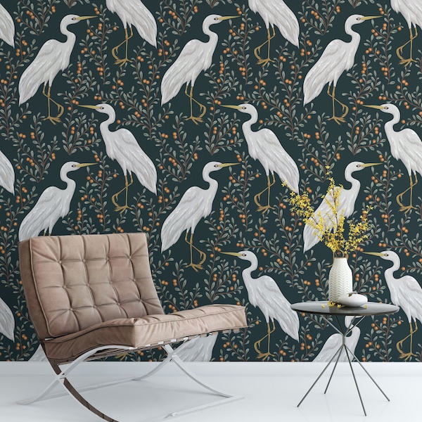 Heron Wallpaper - Etsy