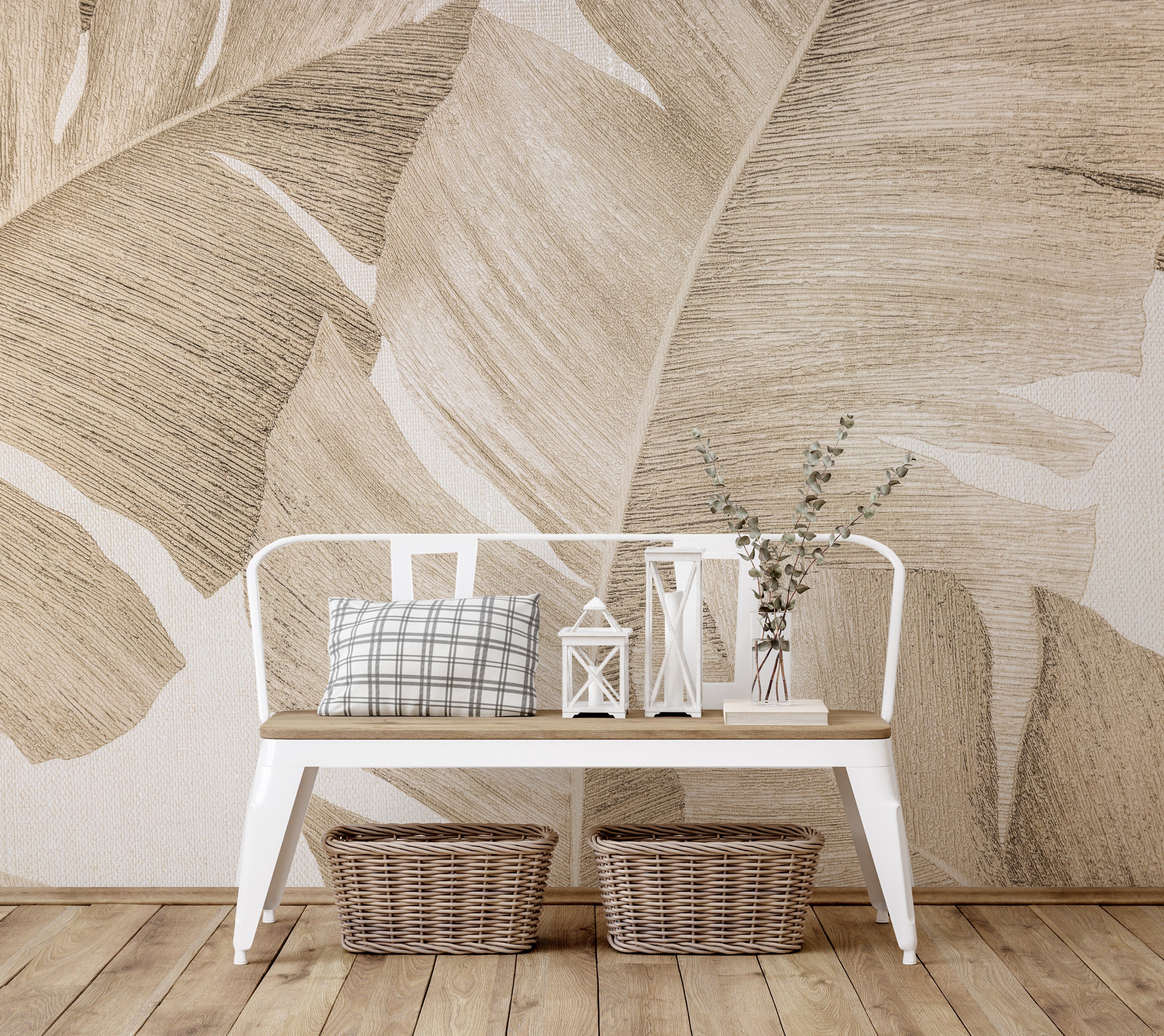 Banana Leaf Wallpaper Mural: Tropical Peel and Stick Wall Decor - Etsy