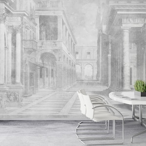 Peel and Stick Wallpaper - Artistic Ancient Rome Fresco Style Mural - Self-Adhesive, Removable Decor