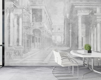 Peel and Stick Wallpaper - Artistic Ancient Rome Fresco Style Mural - Self-Adhesive, Removable Decor