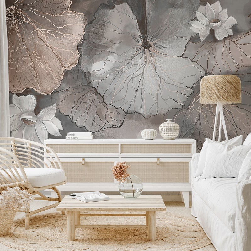 3D Beautiful Lotus WC73 Wall Murals